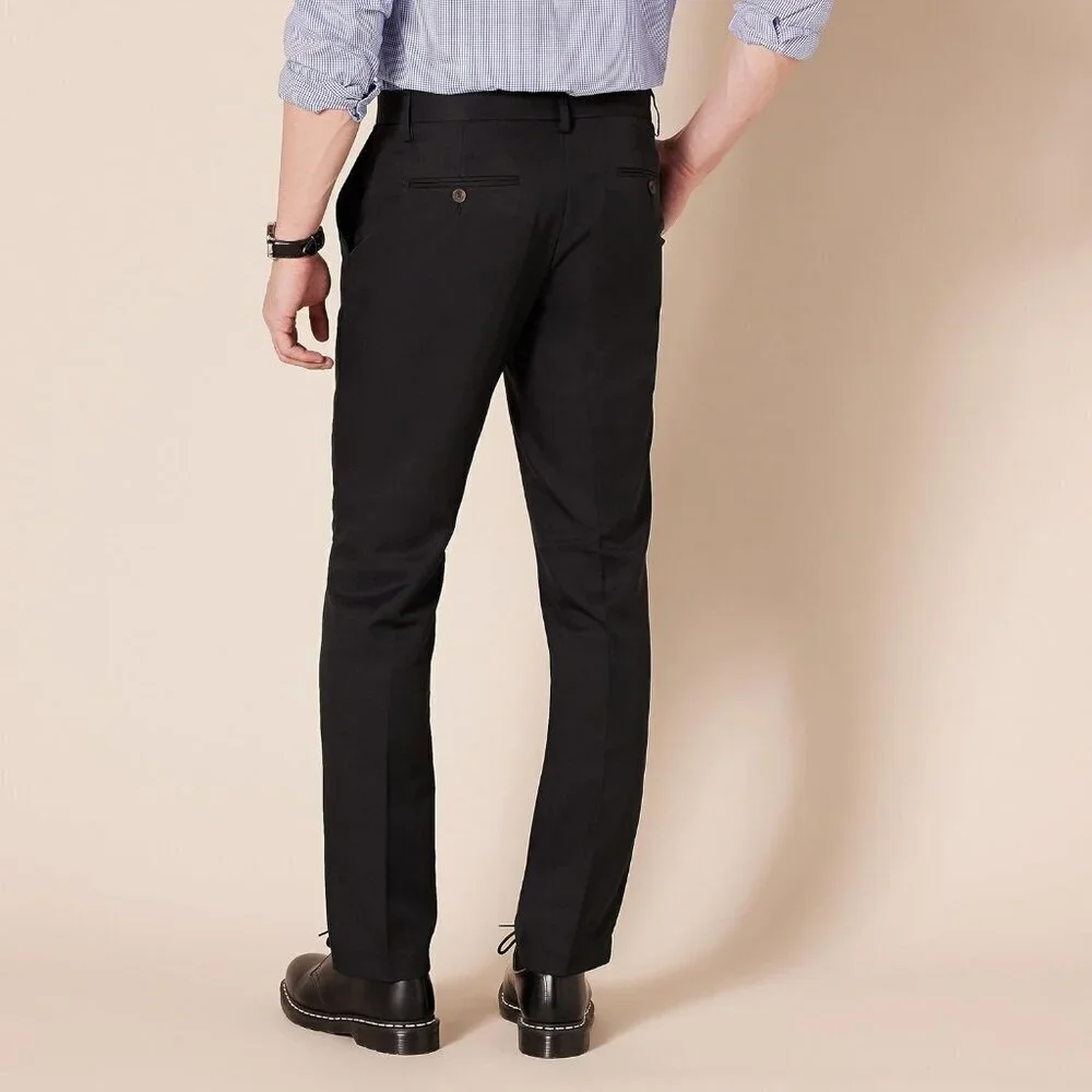 Men's Slim-Fit Flat-Front Dress Pant